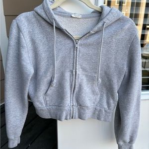 Brandy Melville/ John Galt cropped zip hoodie